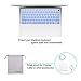 MOSISO Compatible with MacBook Air 13 inch Case 2022, 2021-2018 Release A2337 M1 A2179 A1932, Plastic Hard Shell&Keyboard Cover&Screen Film&Storage Bag for MacBook Air 13.3 inch Case, Serenity Blue