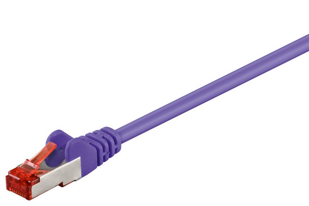 Goobay 94543 CAT 6 patch cable S/FTP (PiMF) violet - LSZH halogen-free CU
