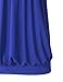Women Wrap Tops, Laksmi Casual Tunic Shirt Long Sleeve Scoop Neck, XX-L/Blue
