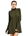 SheIn Women's Casual Loose Turtleneck Long Sleeve T-shirt Dress