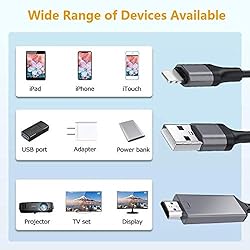 Lightning to HDMI Cable Adapter Compatible with