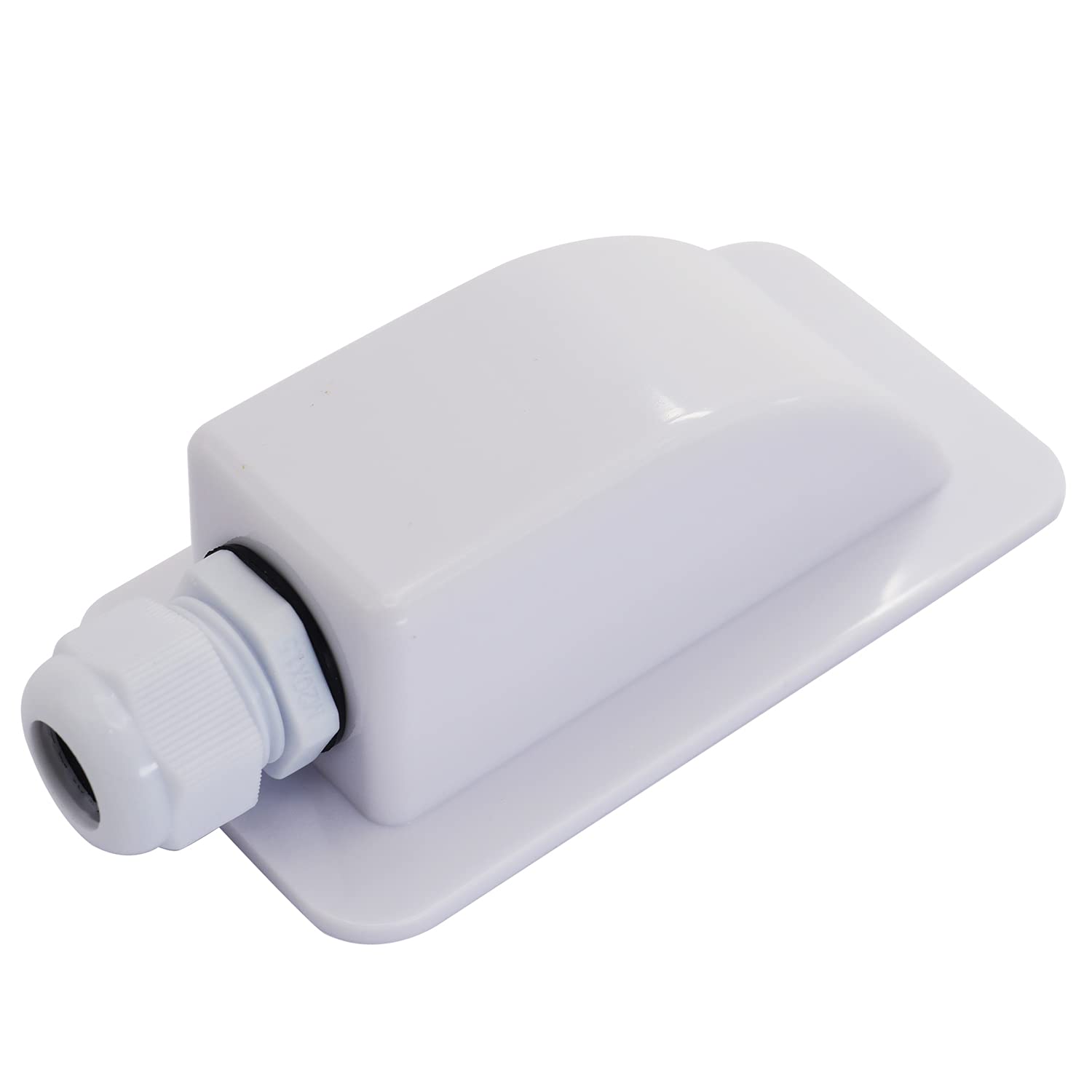 White Waterproof Single Cable Entry Gland, ABS IP68 Water Protect Cable Duct Diameter 3-7mm for RV, Motorhomes, Campervans, Caravans, Boats, Solar Panels, CCTV