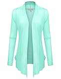 JJ Perfection Women's Thin Lightweight Open Front Long Sleeve Cardigan
