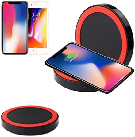 Mikong Qi Wireless Power Charger Charging Pad For iPhone 8/iPhone 8 Plus (Red)