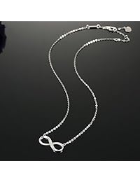 OneSight Infinity Pendant Necklace for Women, 925 Sterling Silver Love Heart Necklace Jewelry Gold Plated