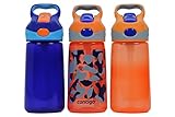 Contigo 14oz Autospout Striker Kids Water Bottles Sapphire, Camouflage & Nectarine
