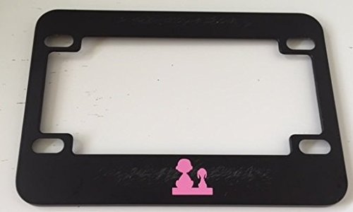 Pitbull Mom I Love My Rescue Dog Black Plastic License Plate Frame