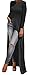 Imily Bela Women's Long Sleeve O-neck Slit Front Long Shirt Dress