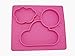 PloveS One Piece all-in-one Silicone Baby Feeding Placemat and Plate Mold Tray, Dinner Dish with Cloud and Sun Design dinnerware for babies, toddlers and kids (Pink)