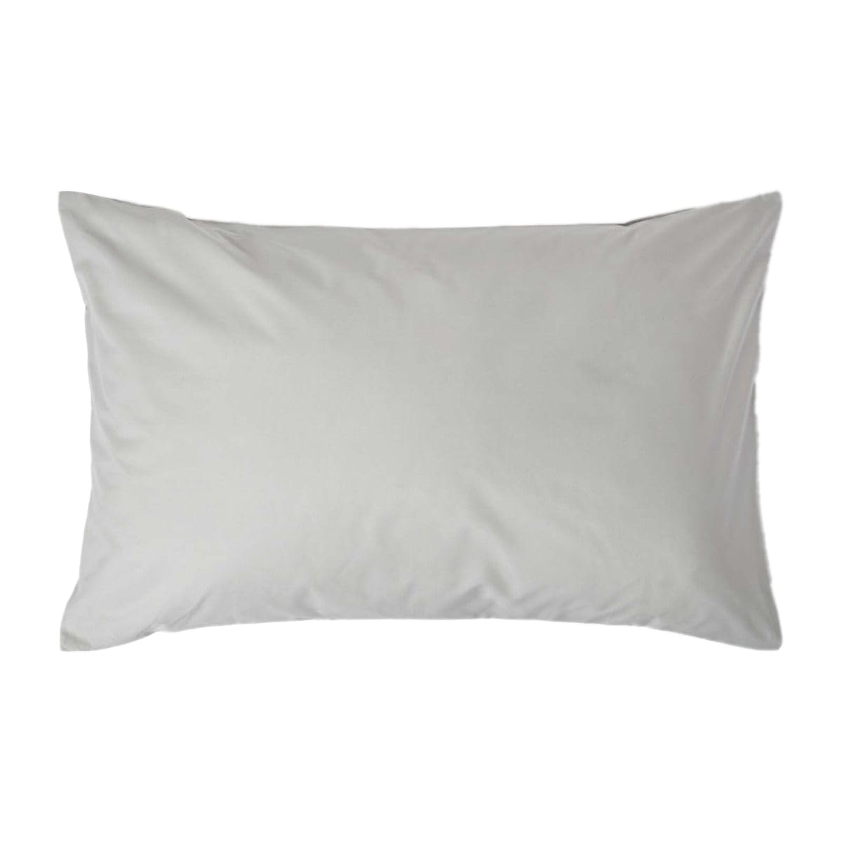 HOMESCAPES Silver Grey Pure Egyptian Cotton Pillowcase Standard Size 200 TC 400 Thread Count Percale Equivalent Housewife Pillow Case