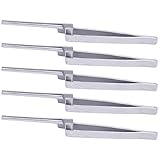 5 PCS Dental Articulating Paper Tweezers, Stainless Steel Instrument Holding Forceps Holder Straight for Articulating Paper