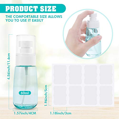 MAQUITA Spray Bottles, 6 pack Perfume Atomisers Bottle 3 colors Fragrance Bottle Travel Atomiser Mini Size Refillable Liquid Containers (60ml)