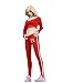 1/6 Female Sportswear Suit for Large Medium Bust Phicen Hottoy Female Body (Red)