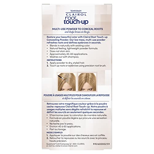 CLAIROL ROOT TOUCH-UP TEMPORARY CONCEALING POWDER, BLONDE HAIR COLOR, PACK OF 1