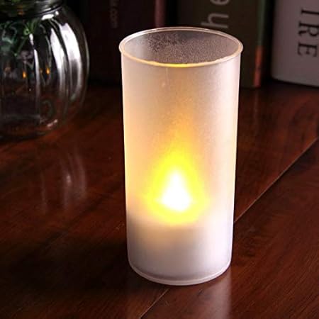 GOYAL Flameless Yellow LED Tealight with Cup and 1 Set of Extra Batteries (Pack of 1) LD1 -Cup-1 Birthday/Festival/Anniversary/All Purpose