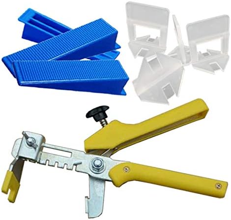Levello Levelling System Tile Starter Set XS 2 mm Joint Width Installation Aid for Tiles 100 Tabs 50 Wedges and Pliers Pull Tabs Tiling Set for Tiles Height 3-12 mm