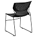 Flash Furniture HERCULES Series 661 lb. Capacity Black Full Back Stack Chair with Black Powder Coated Frame