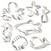 KENIAO Under the Sea Cookie Cutters Set Shark Whale Biscuit and Fondant Cutters - 7 Piece - Shark, Whale, Mermaid Tail (Whale Tail), Seahorse, Seashell, Octopus and Starfish - Stainless Steel