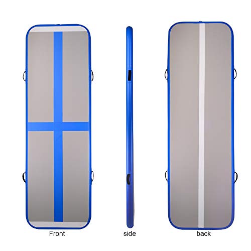 Tuxedo Sailor 10ft/13ft/16ft/20ft Inflatable Gymnastics Air Track Tumbling Mat 4in/6in/8in Thick Tumbling Air Track Mat with Electric Air Pump for Cheerleading/Gymnastics/Beach/Gym/Home use