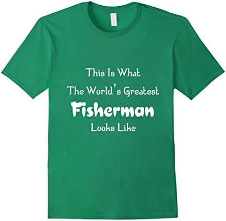 Men's World Greatest Fisherman - Funny Shirt XL Kelly Green