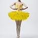 belababy Yellow Women Tutu Classic 5 Layers Tulle Skirt, One Size