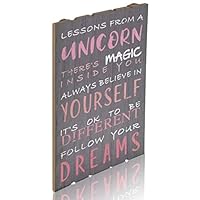 Something Unicorn - Rustic Wall Hanging Sign for Teen Girls, Girl