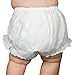 I.C. Collections Baby Girls White Double Seat Diaper Cover Bloomers, Size M