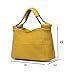 Jack&Chris Splicing Satchel Crossbody Bags for Women Leather Top Handle Handbags, WB503 (Mustard)
