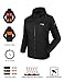 PTAHDUS Women's Heated Jackets 5 Heat Zones Battery Pack Included, with Hand Warmer Pocket(Black, Medium)