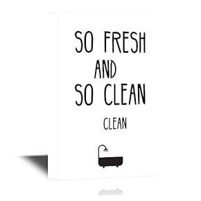 Bathroom Canvas Wall Art - So Fresh and So Clean Clean - Gallery Wrap Modern Home Art | Ready to Hang - 12x18 inches