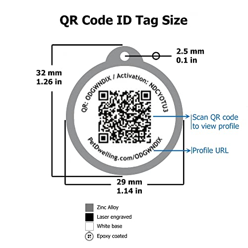 Pet Dwelling Premium QR Code Pet ID Tags Dog Tags and Cat Tags