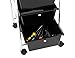 Finnhomy 3 Drawer Rolling Cart Organizer,Storage Cart with Drawers, Utility Cart for School, Office, Home, Beauty Salon Storage, Black
