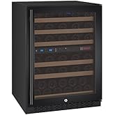 Allavino FlexCount VSWR56-2BWRN Black 56 Bottle Dual Zone Wine Refrigerator Right Hinge Built-In