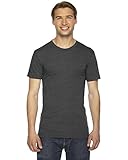 American Apparel Unisex Tri-blend Short Sleeve Track T-Shirt (XL) (Tri-Black)