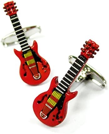 Tailor B Red Guitar Cufflinks Rock n Roll Cuff Links Music Gemelos 230198-1