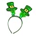St Patrick's Day Headband Reindeer Shamrock Hat Hair Hoop Headpiece for Holiday Decoration party favors (St Patrick's)