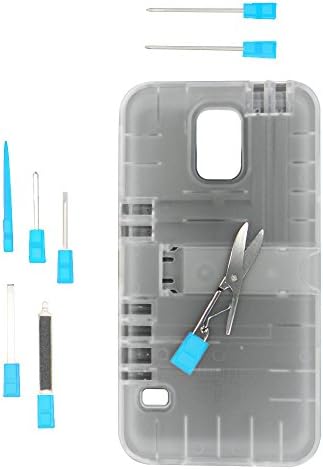 IN1 Multi Tool Case for Samsung Galaxy S5 - Retail Packaging - Clear with Blue tools