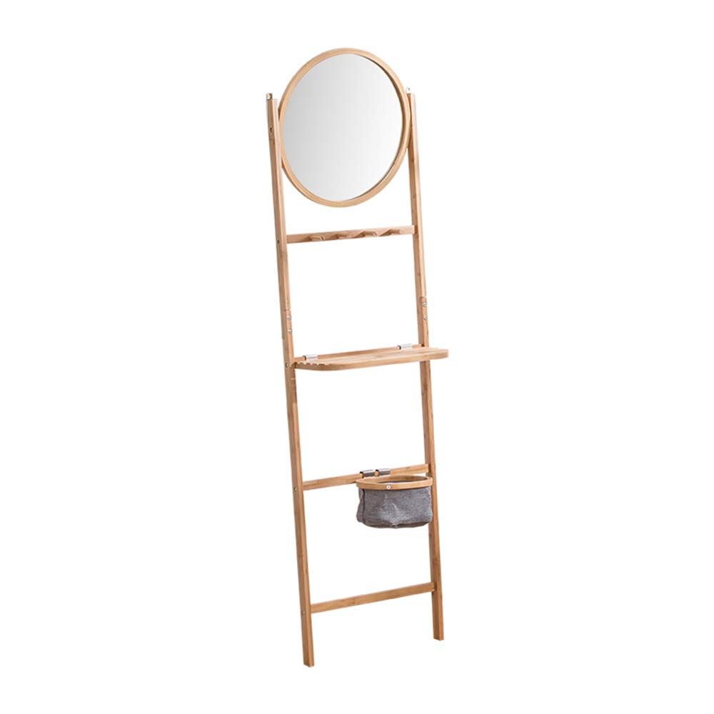 Shelves Meiduo Multifunctional Wall Shelf Bamboo Rack With A Mirror Hooks Dressing Table For Bedroom Bathroom Living Room Industrial Scientific Dprd Tasikmalayakab Go Id