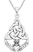 Jewelry Trends Celtic Triquetra Knot Claddagh Sterling Silver Pendant Necklace
