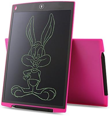 CHUYI 12 Inch LCD Writing Tablet Electronic Drawing Graphics Board Office Board Handwriting Board with Stylus for Kids (Rose Red)