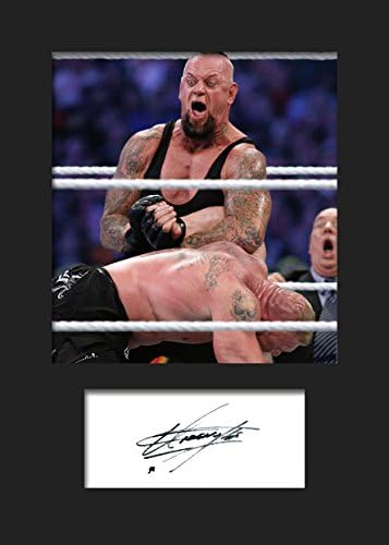 THE UNDERTAKER WWE #2 | Signed Mounted Photo Reprint | A5 Size to Fit 6x8 Inch Frames | Machine Cut | Photo Display | Present Gift Collectible