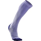 2XU Women's Performance Compression Run Sock, Lavender/Velvet Purple, Small