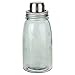 Lily's Home Mason Jar Cocktail Shaker Lid with Silicone Seal for Regular Mouth Canning Jars, Use at Home Parties for Shaking and Cooling Martinis and Mixed Alcoholic Beverages, Brushed Stainless Steel