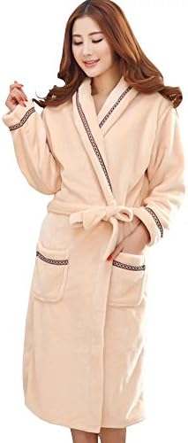 Wxian Women's Plush Soft Warm Bathrobe Robe