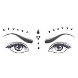 1 Set Face Jewels Gem Bindi Body Jewelry Stickers Rhinestone Tattoo Temporary Face Rocks by PIAOPIAONIU