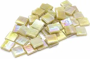 Sai Mosaic Art Coral Beach Sand HK124 Glass Mosaic 15x15mm Tiles 100 gm Pack