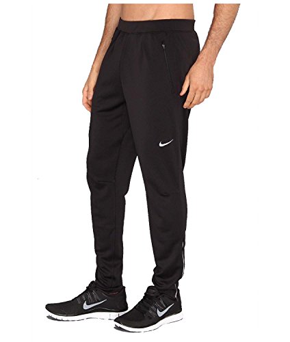 Nike mens dri-fit running track pants-black-large