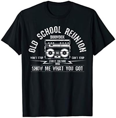 Mens 90s Music T-Shirt Boombox Old School Hip Hop 1990 Gift
