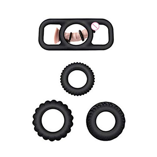 Dapen 4Pcs/Set Silicone Co Ckring for Sex for Man,Men's Lock Ring