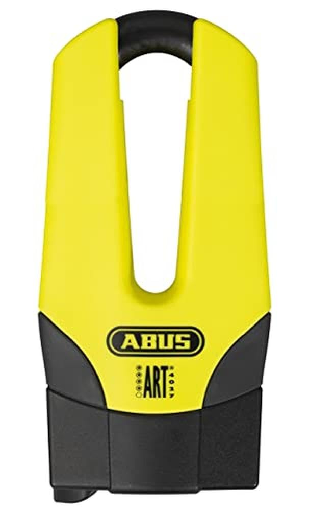 ABUS brake disc lock Granit Quick 37/60 Maxi + Mini - motorbike lock with security level 15 - 13 mm thick shackle - 70 mm shackle height, yellow